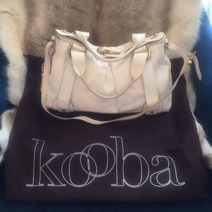 Kooba cream leather handbag